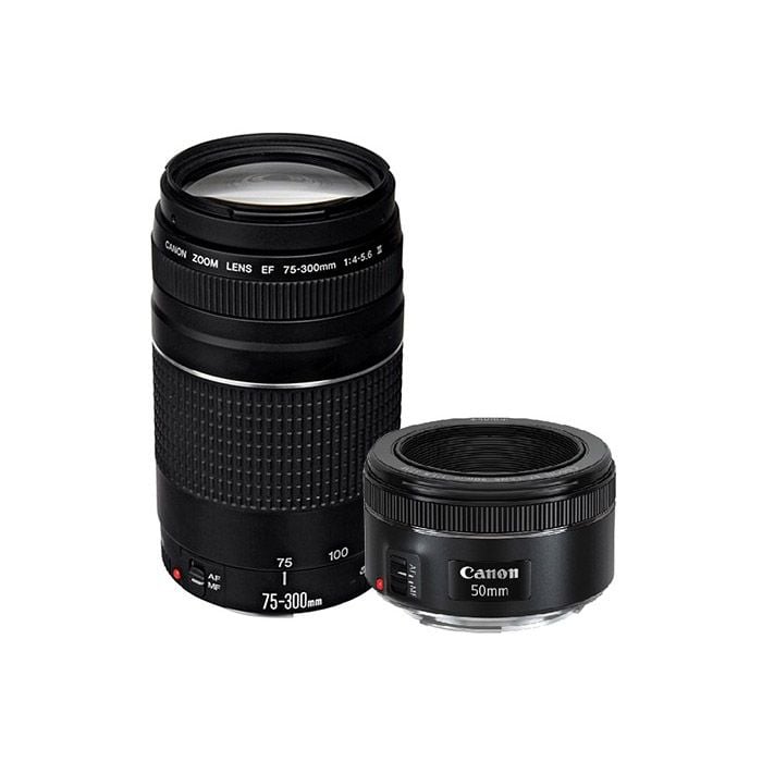 Pack de Lentes Canon EF 50 mm 1.8 STM + EF 75-300 f/4-5.6III | Ebest