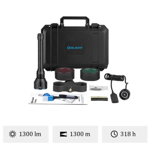 OLIGHT Javelot Turbo 2 Lampe torche LED de chasse, 1 800 lumens, portée