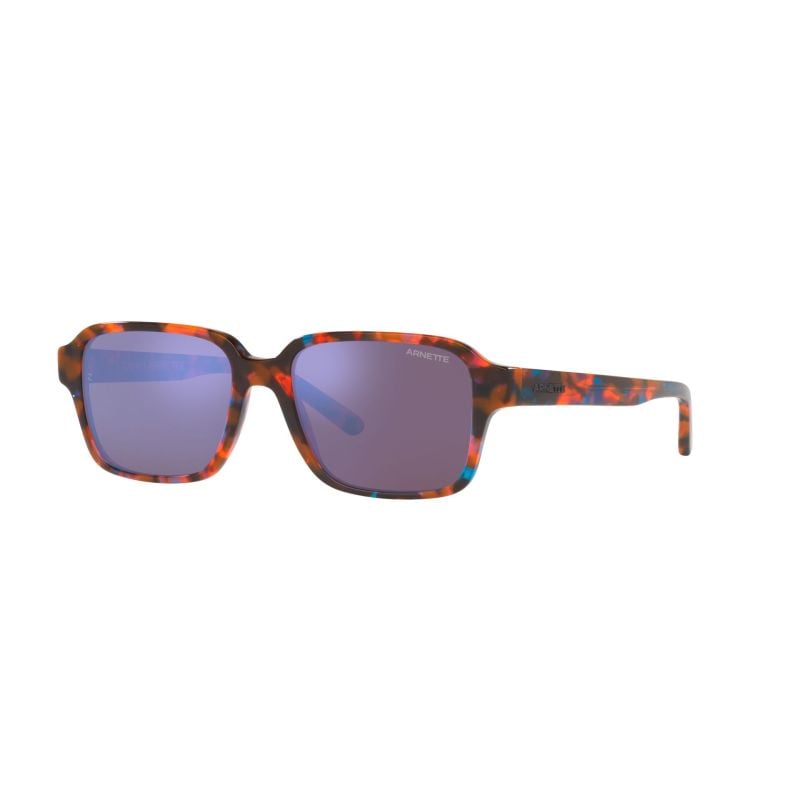Lentes de Sol Arnette Poll-Ock Mineral Red Blue Brown Dark Violet Mirror Blue