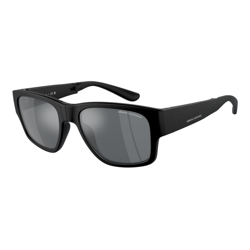 Armani Exchange Matte Black Light Grey Mirror Black (56) 0AX4141SU