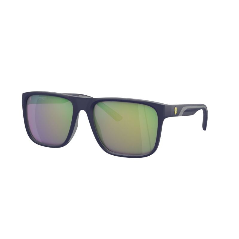 Ferrari Scuderia Blu Matte Green Violet Mirror (59) 0FZ6002U