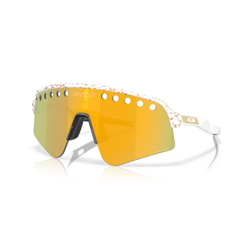 Oakley Sutro Lite Sweep Mathieu Van Der Poel Signature Red/Gold Splatter Prizm 24K (39) 0OO9465