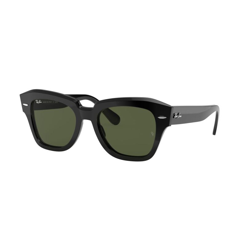 Ray-Ban State Street Black G-15 Green (49) 0RB2186
