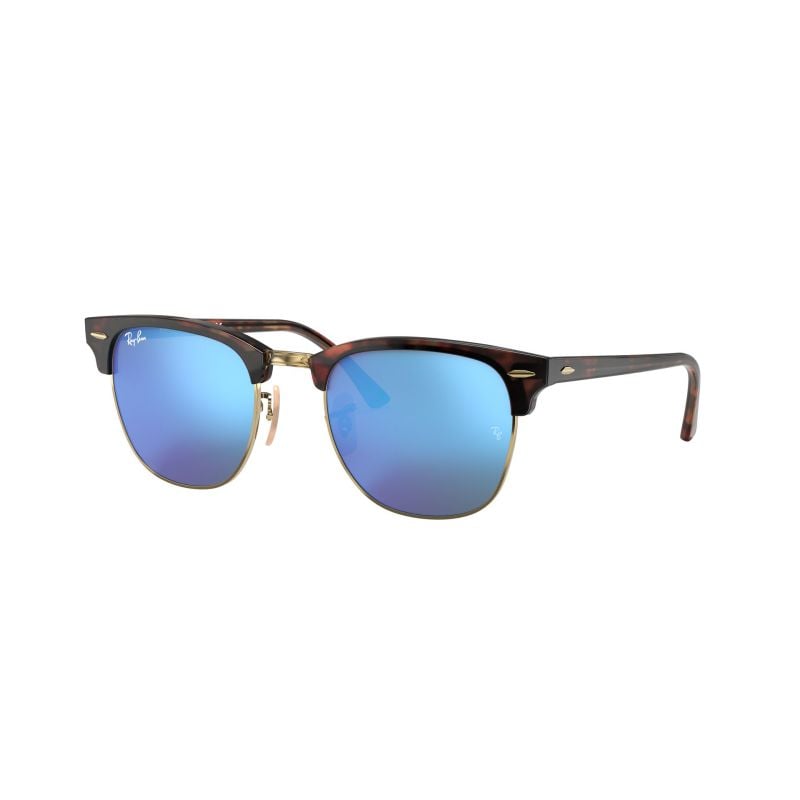 Ray-Ban Clubmaster Sand Havana Grey Mirror Blue (51) 0RB3016