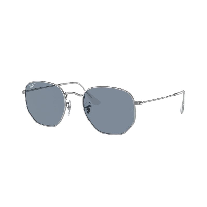 Ray-Ban Hexagonal Silver Polar Blue (51) 0RB3548N
