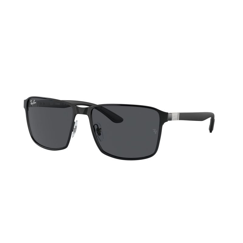 Ray-Ban Matte Black On Black Black Dark Grey - 59