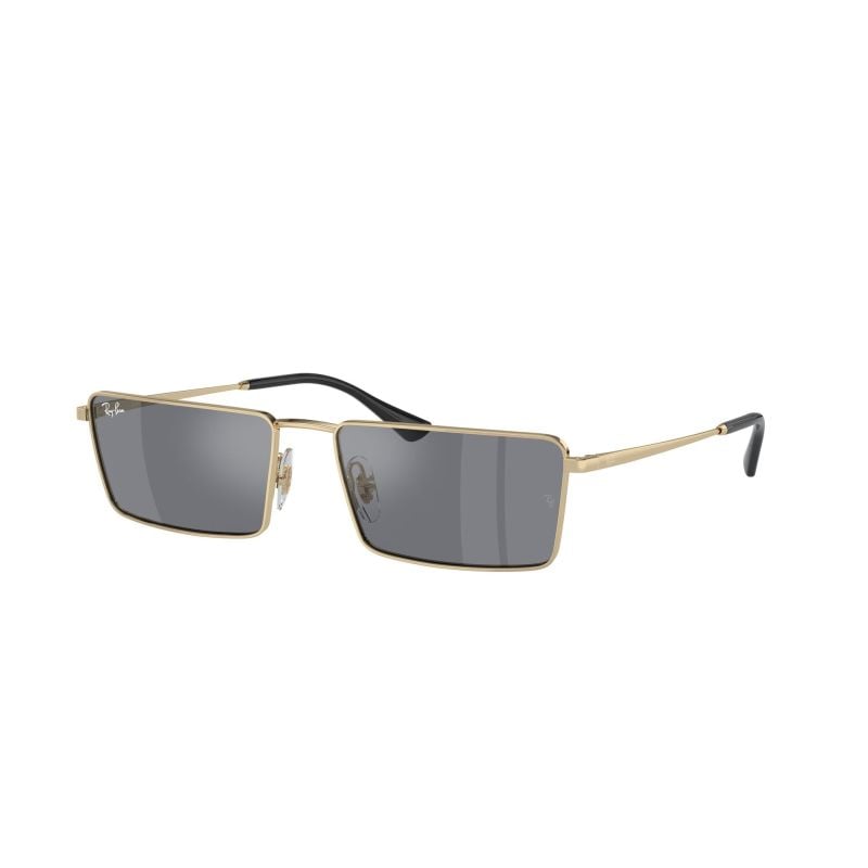 Ray-Ban Emy Light Gold Dark Grey Flash Silver (59) 0RB3741