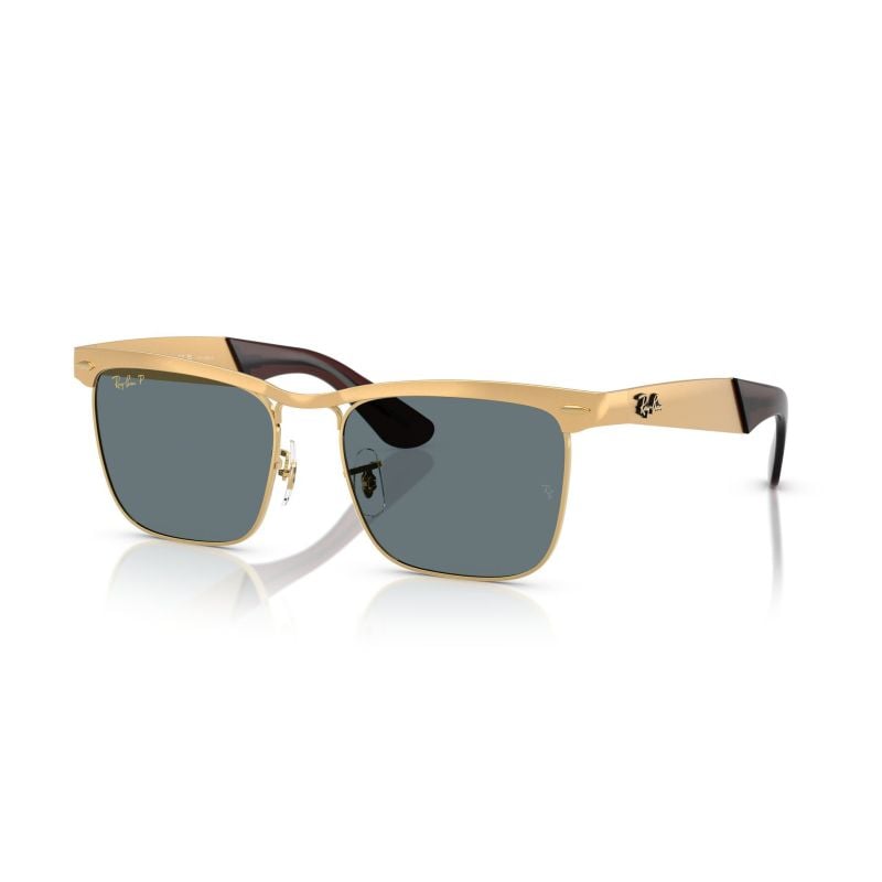 Ray-Ban Wayfarer Deluxe Sandblasted Legend Gold Dark Blue Polar (56) 0RB3875
