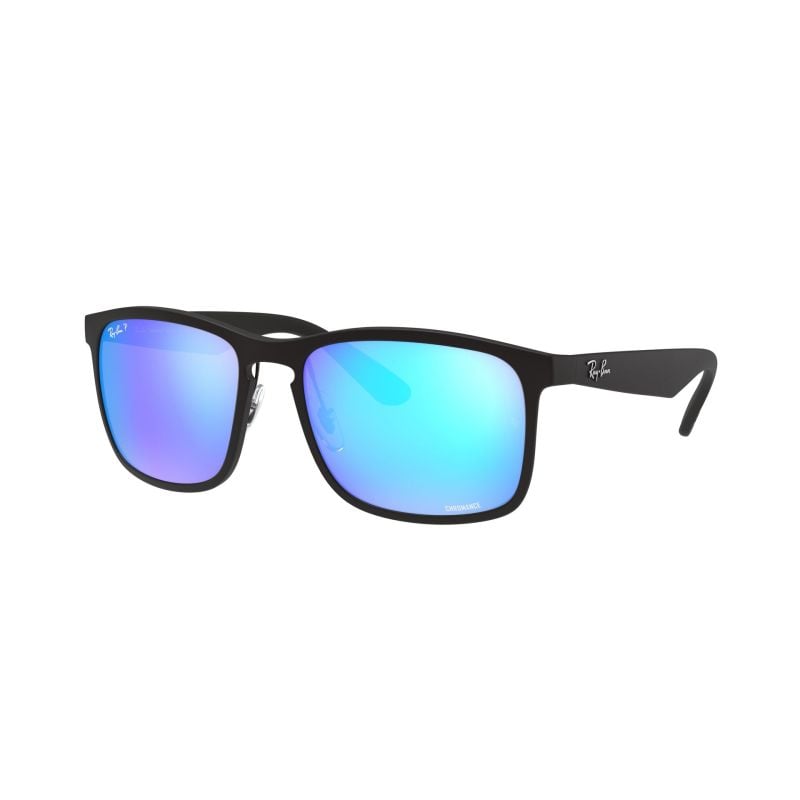 Ray-Ban  Matte Black Green Mirror Blue   (58) 0RB4264