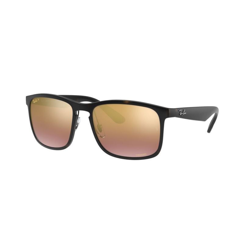 Ray-Ban  Matte Havana Purple Mirror Gold Grad Polar (58) 0RB4264