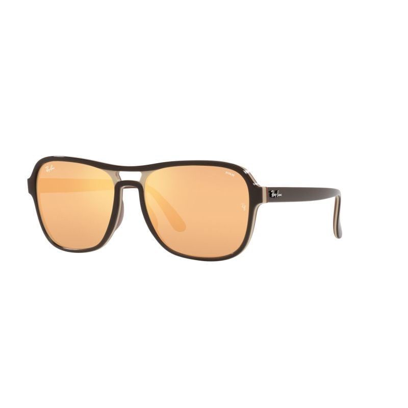 Lentes de Sol Ray-Ban RB4356 State Side Mirror Envolve Marron Oscuro