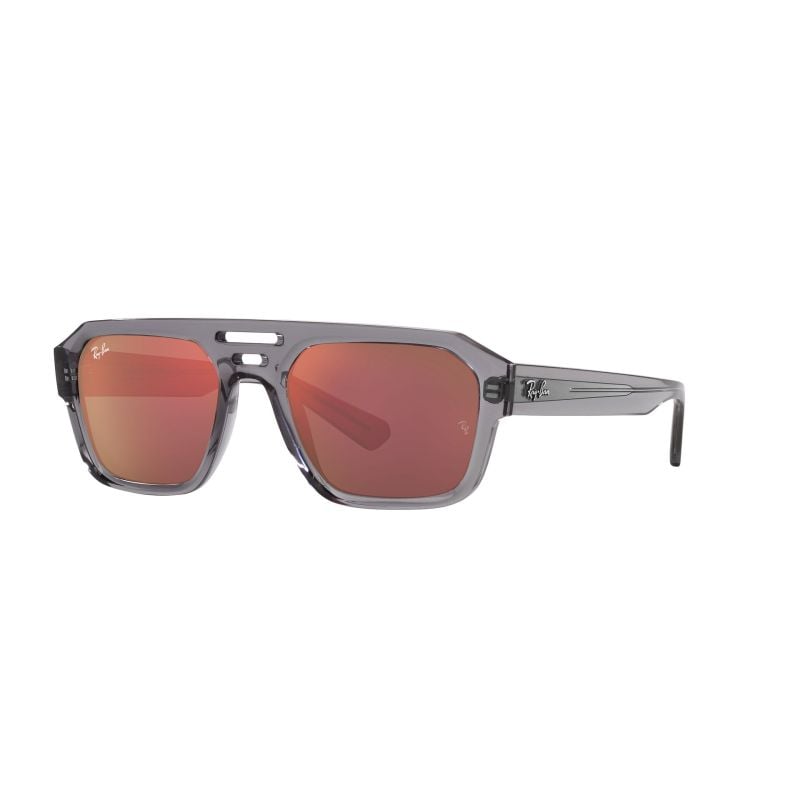 Ray-Ban Corrigan 0RB4397 Transparent Gray Brillante Dark Violet Mirror Red