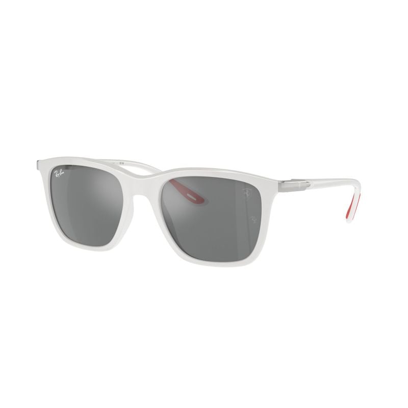 Ray-Ban White Grey Mirror Silver (54) 0RB4433M