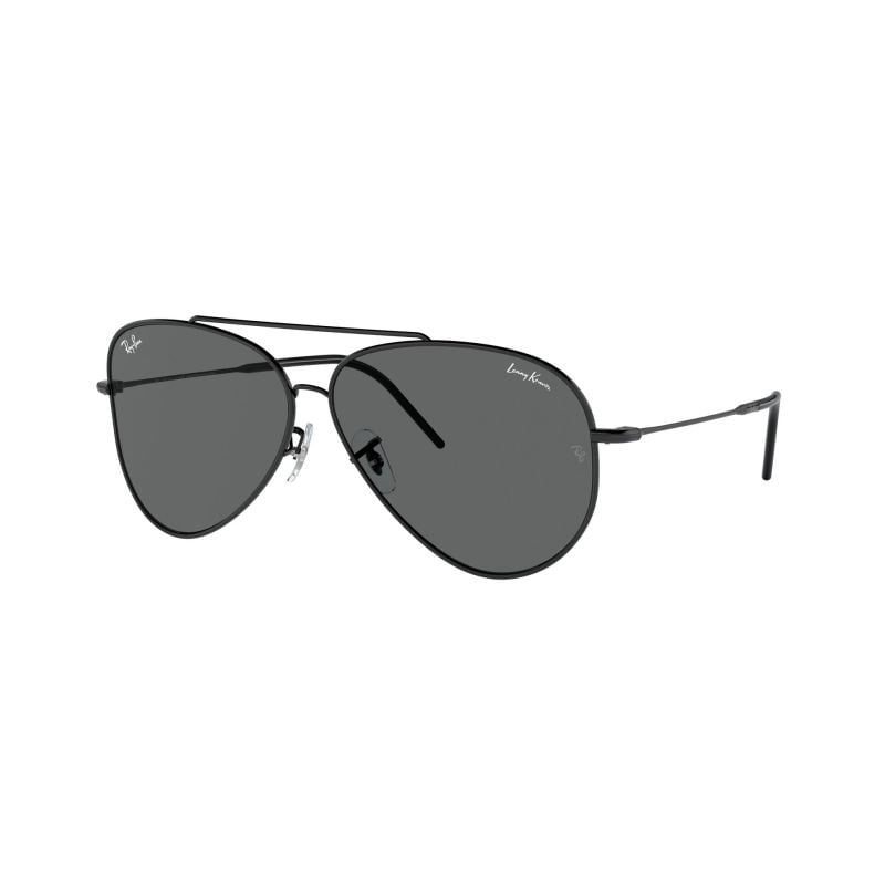 Lenny Kravitz X Ray-Ban Aviator Reverse Black Dark Grey (59) 0RBR0101S