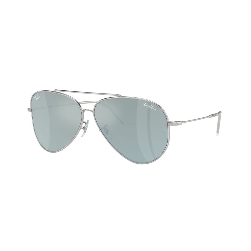 Lenny Kravitz X Ray-Ban Aviator Reverse Silver Green Mirror Silver (59) 0RBR0101S