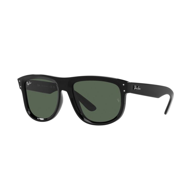 Ray-Ban Boyfriend Reverse Negro Pulido Lente Verde