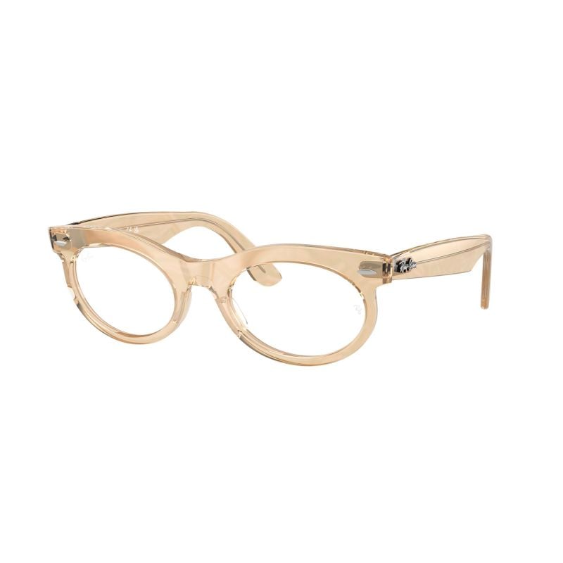 Lentes Opticos Ray-Ban Wayfarer Oval Photo Waves Brown (50) 0RX2242V