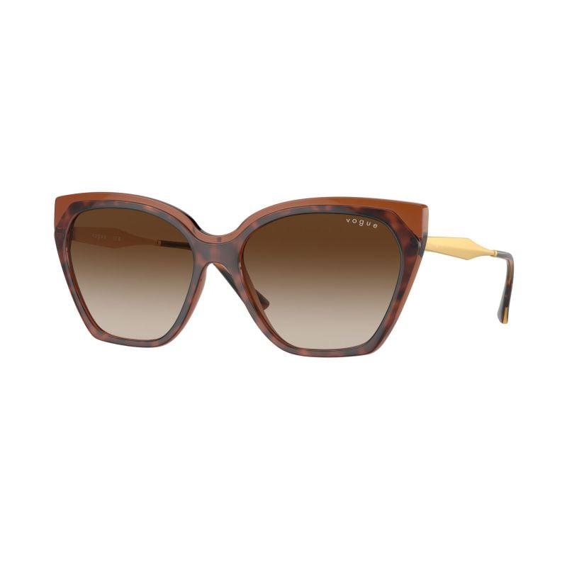 Vogue Eyewear Top Havana/Light Brown Gold Brown Gradient - 57