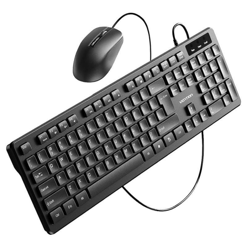 Combo de teclado y mouse Vention de tamaño completo con cable USB