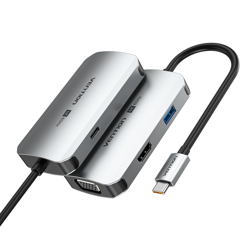 HUB Vention USB-C a HDMI/VGA/USB 3.0/PD