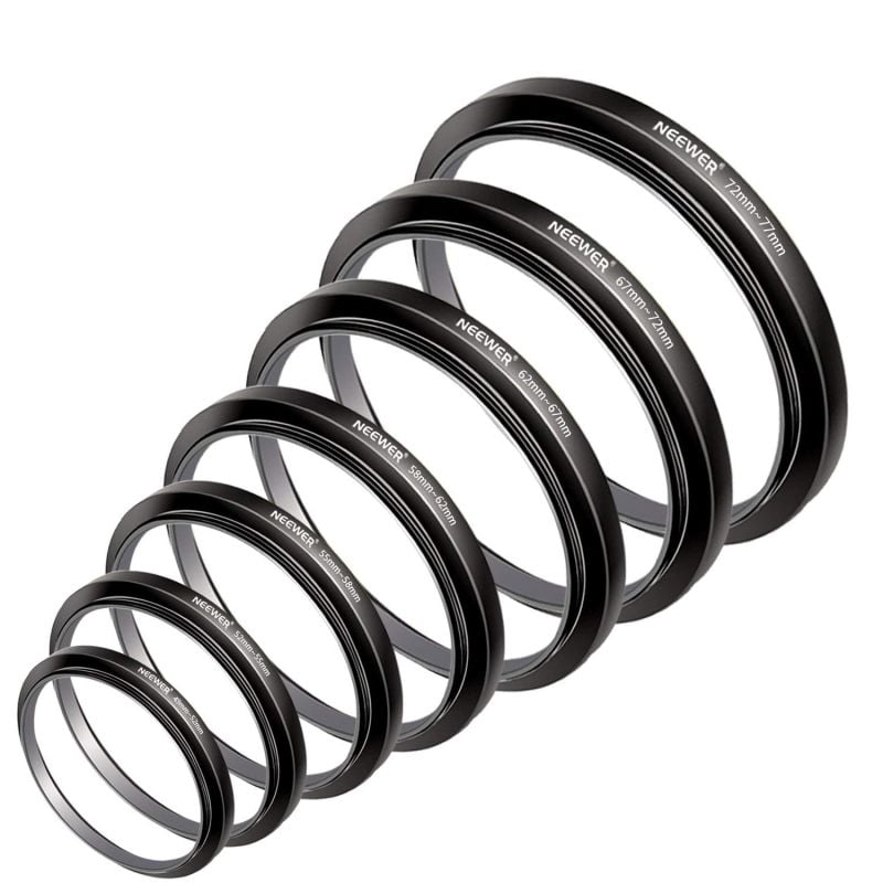 Set de Adaptador de Filtros 49-52-55-58-62-67-72-77 Neewer