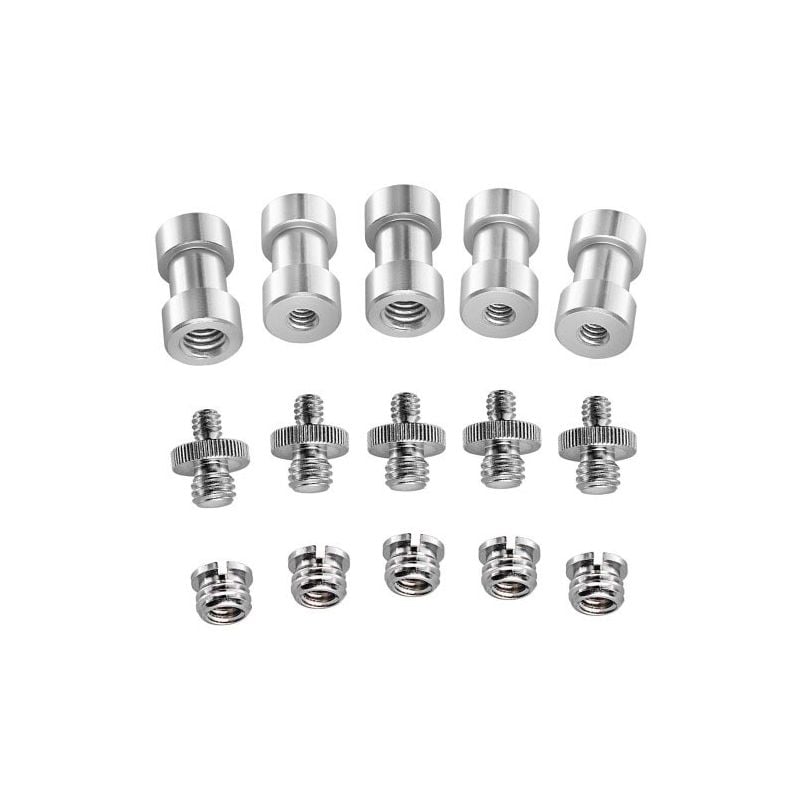 Set de 15 Piezas Adaptador de tornillo convertidor para cámara DSLR 1/4 "3/8" Neewe 1
