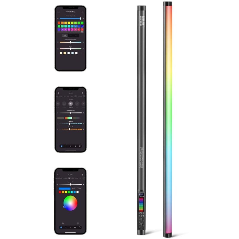 Barra de luz RGB Neewer tl120c de 42 w con control por aplicación