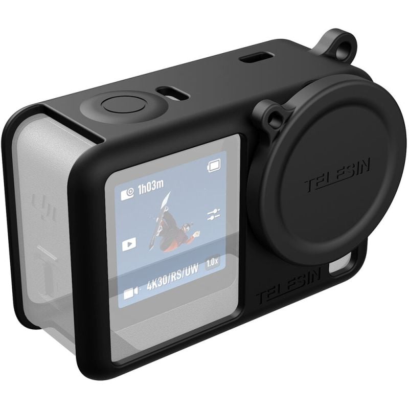 Funda de Silicona Pro Telesin para DJI Osmo Action 6 Negro