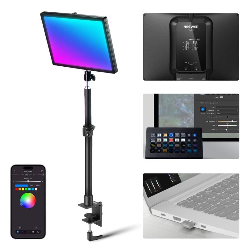 Luz LED NEEWER GL25C RGB de 25W para Streaming