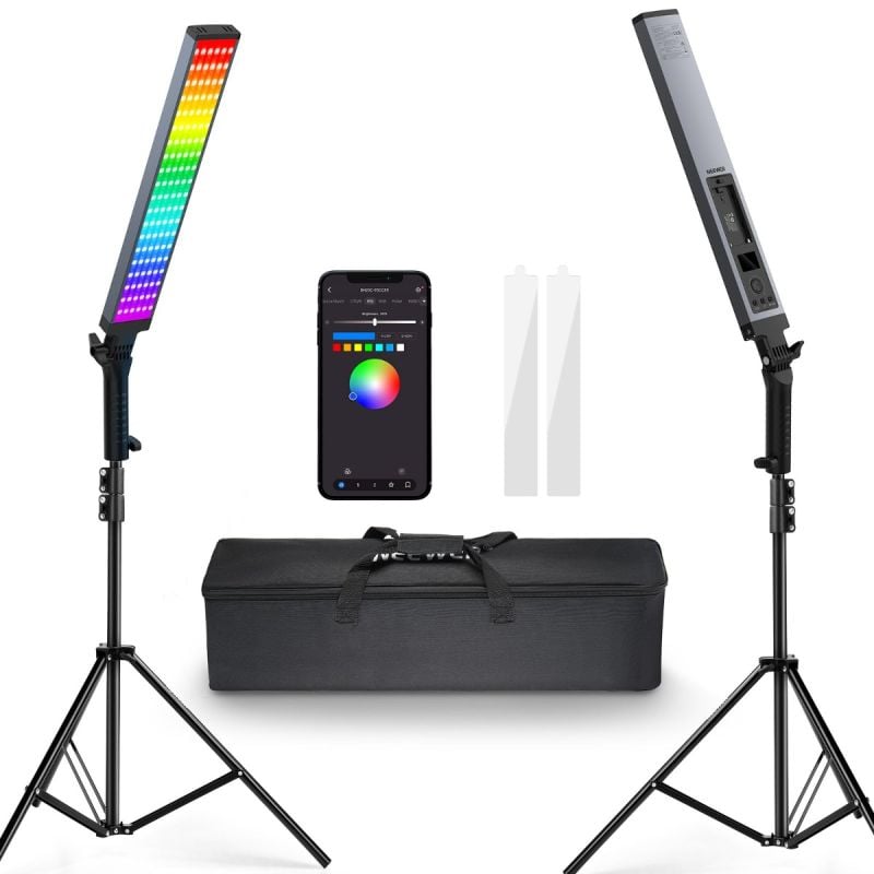 Kit de luz LED para video Neewer bh20c de 21 w rgb