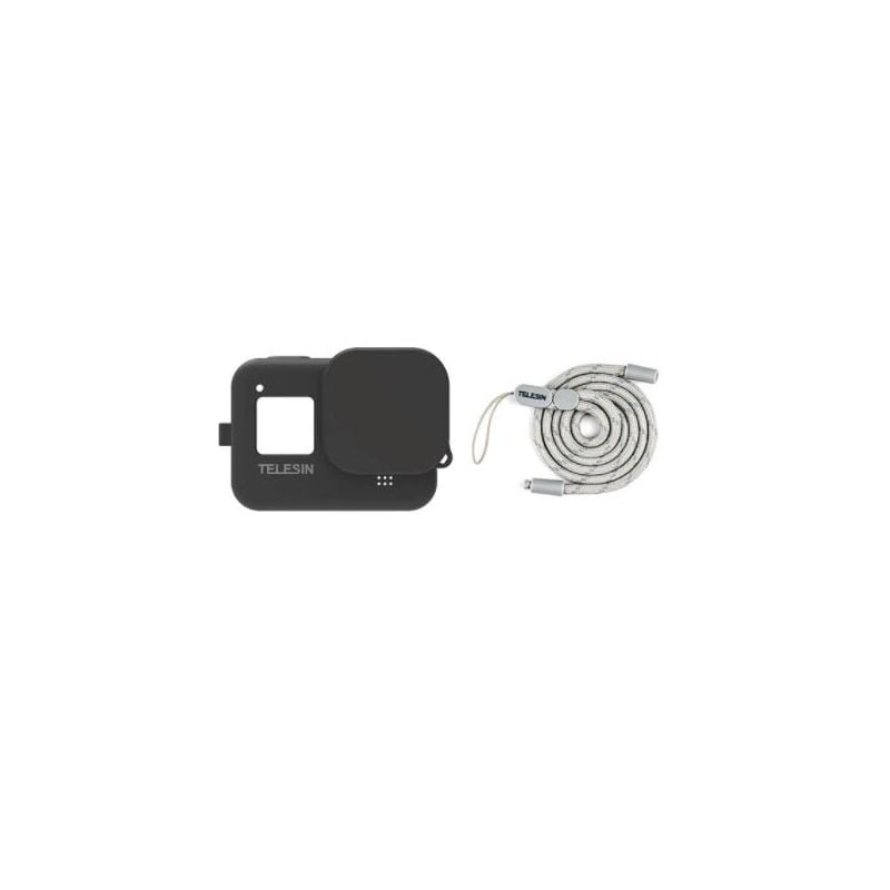 Case de Silicona con Cordon Ajustable para Gopro Hero 8 Telesin