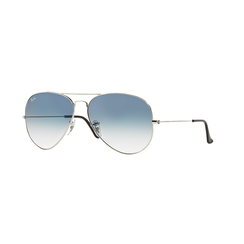 Ray-Ban Aviador Gradient Plateado con Cristal Azul 1