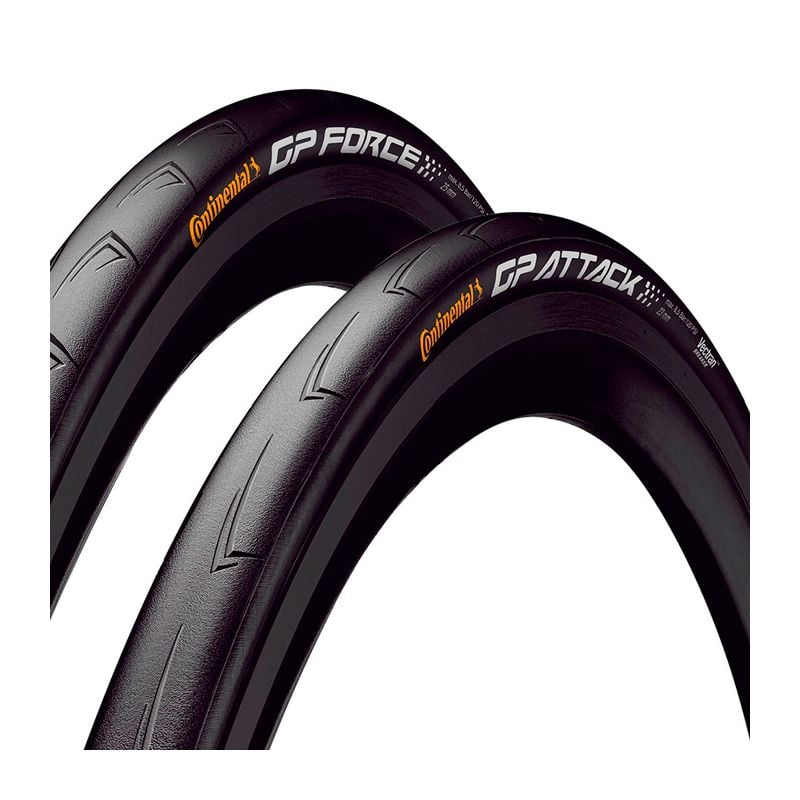 Set 28" | 700 x 23C Force 3 28" | 700 x 25C Grand Prix Attack Neumáticos Continental