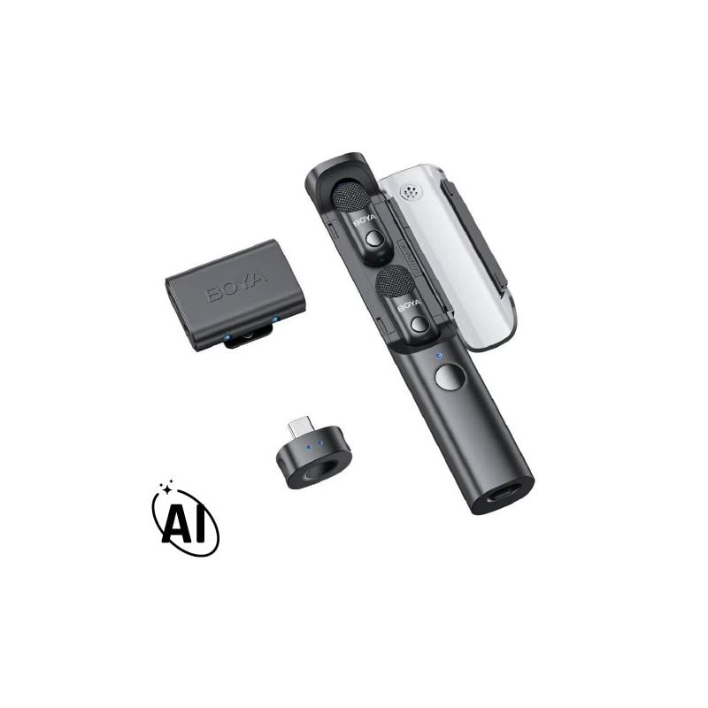 Micrófono Inalámbrico Doble con IA BOYA Magic-03 USB-C Y 3.5