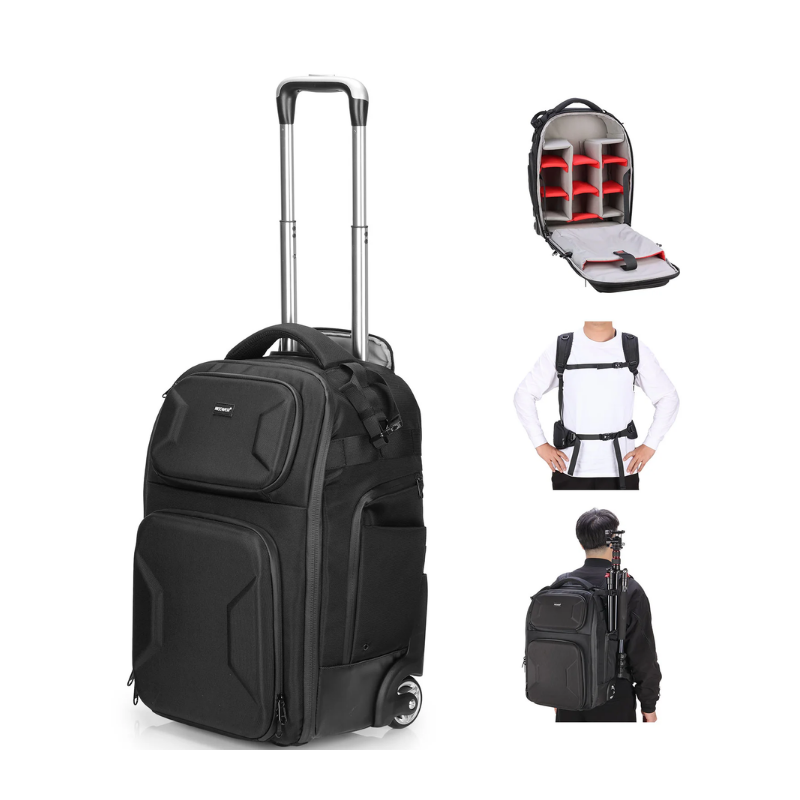 Mochila para lentes y cámara fotográfica con Ruedas Neewer