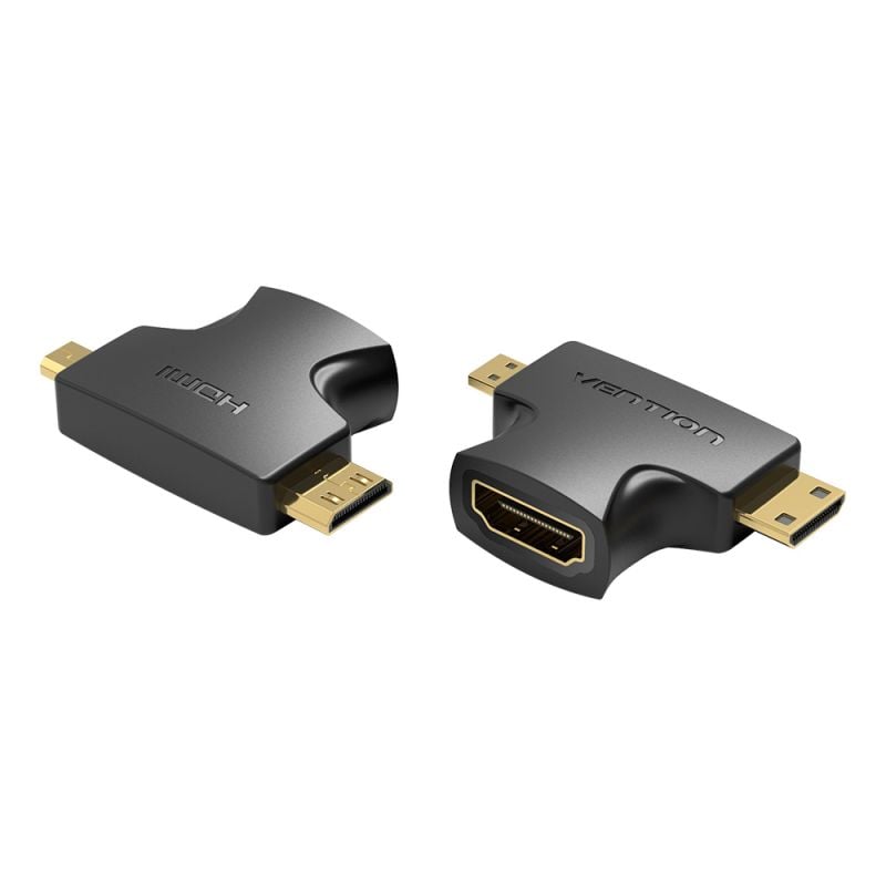 Adaptador Mini HDMI/ Micro HDMI  2 en 1 a HDMI hembra Vention