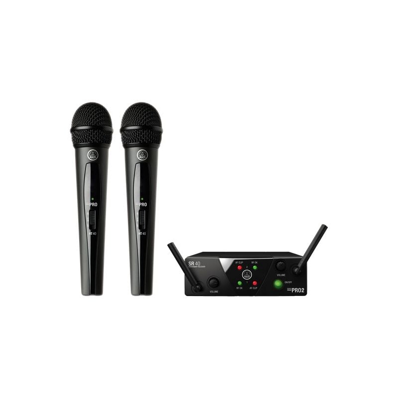 Sistema de Micrófono Inalambrico Doble AKG WMS40 Mini 2 Voc-Set B