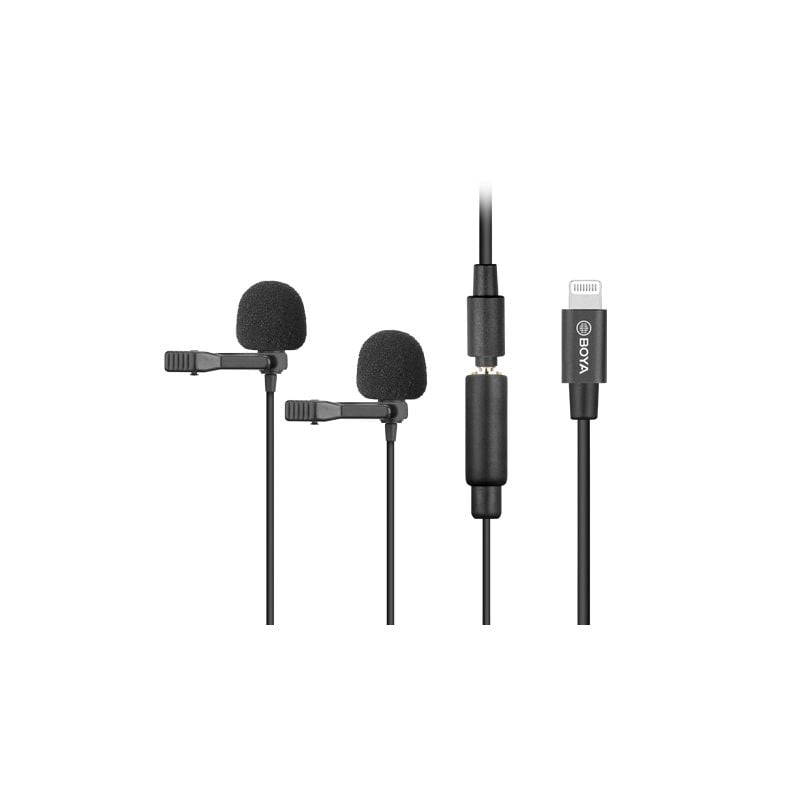 Microfono Lavalier Dual para iOS Boya BY-M2D