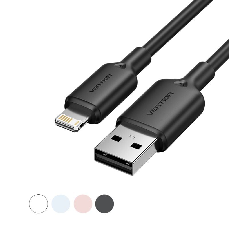 Cable USB-A a Lightning Carga Rápida 2.4A vention