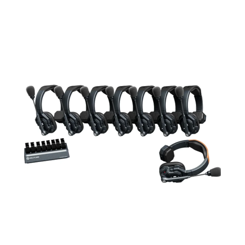 Sistema de Intercomunicación Inalámbrica Hollyland Solidcom SE-8S Full-Duplex con 8 Auriculares