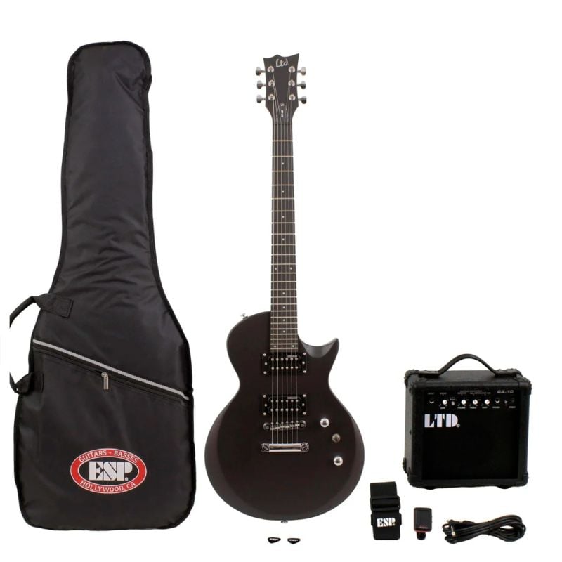 Pack Guitarra Eléctrica ESP LTD EC-10 Black  Satin
