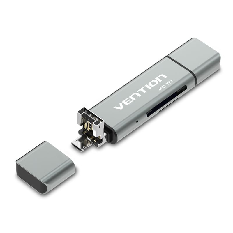 Lector de tarjeta 3 en 1 SD/MicroSD Vention 