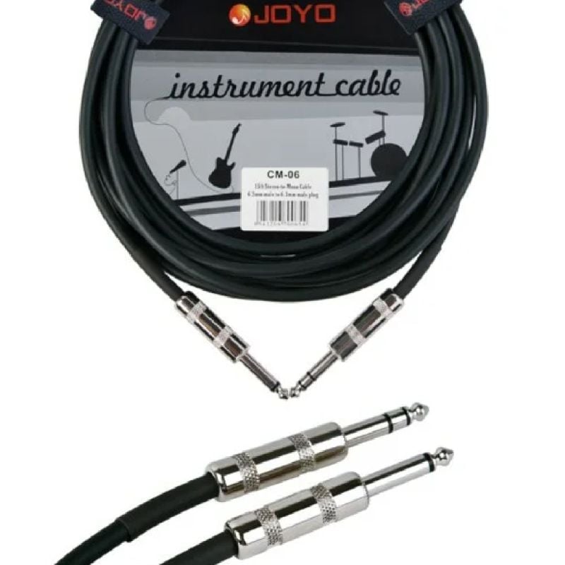 Cable de Guitarra estéreo 6.3mm a Mono 6.3mm Joyo CM-06 4.5m