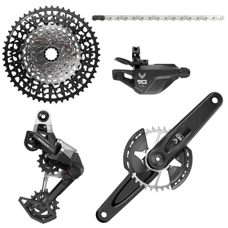 Grupo de Cambio SRAM  Eagle 90 Transmisión  T-Type  A1 DUB 170 - negro / plata