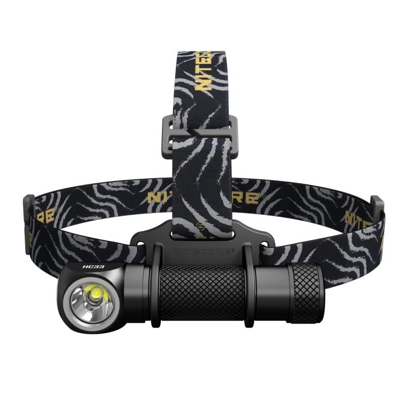 Linterna frontal Nitecore HC33 de 1800 lúmenes y alta potencia en forma de L
