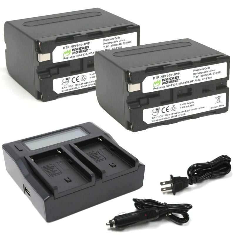 Kit de 2 Bateria Wasabi para Sony NP-F950, NP-F960, NP-F970, NP-F975