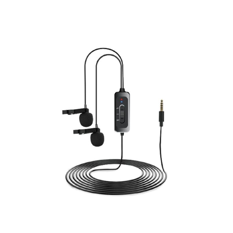 Microfono Lavalier Doble para DSLR y Smartphone LCM5D CKMOVA