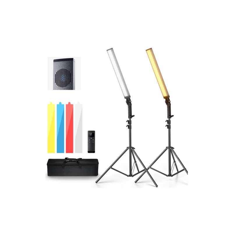 Kit 2 Barras LED Neewer 40W Bi-Color con Trípodes y Control Remoto