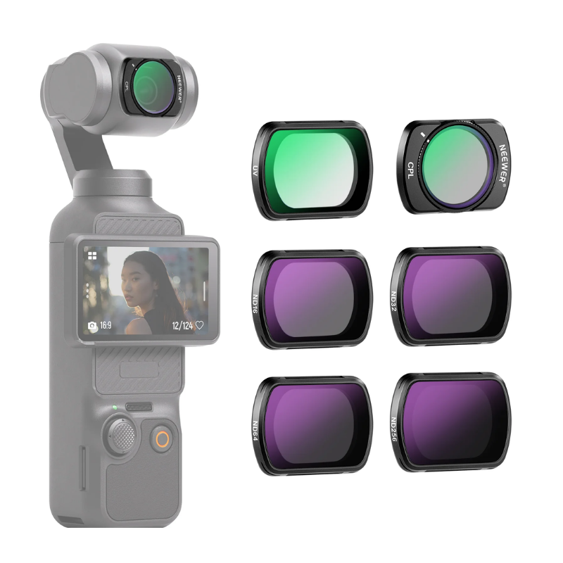 Kit Filtros Magnéticos Neewer FL-P6 ND/CPL/UV para DJI Osmo Pocket 3