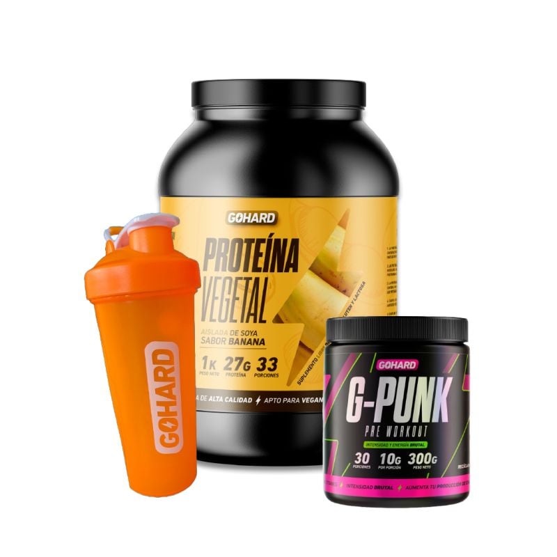 Promo Pack Proteina + Pre entrenamiento + Shaker 